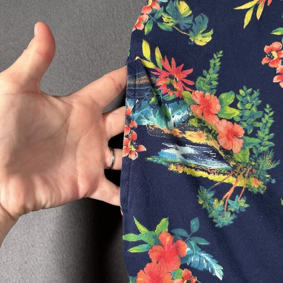 Lands End Dress Womens Small 6-8 Floral Short Sleeve Ruffle Pocket Summer Casual - Picture 5 of 9